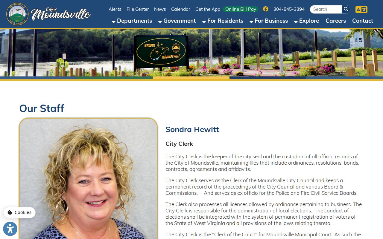 Moundsville criminal record municipal docket custodian
