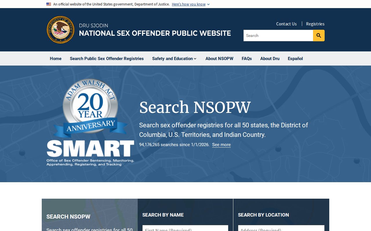 NSOPW cross-state search for Marshall County sex offender records