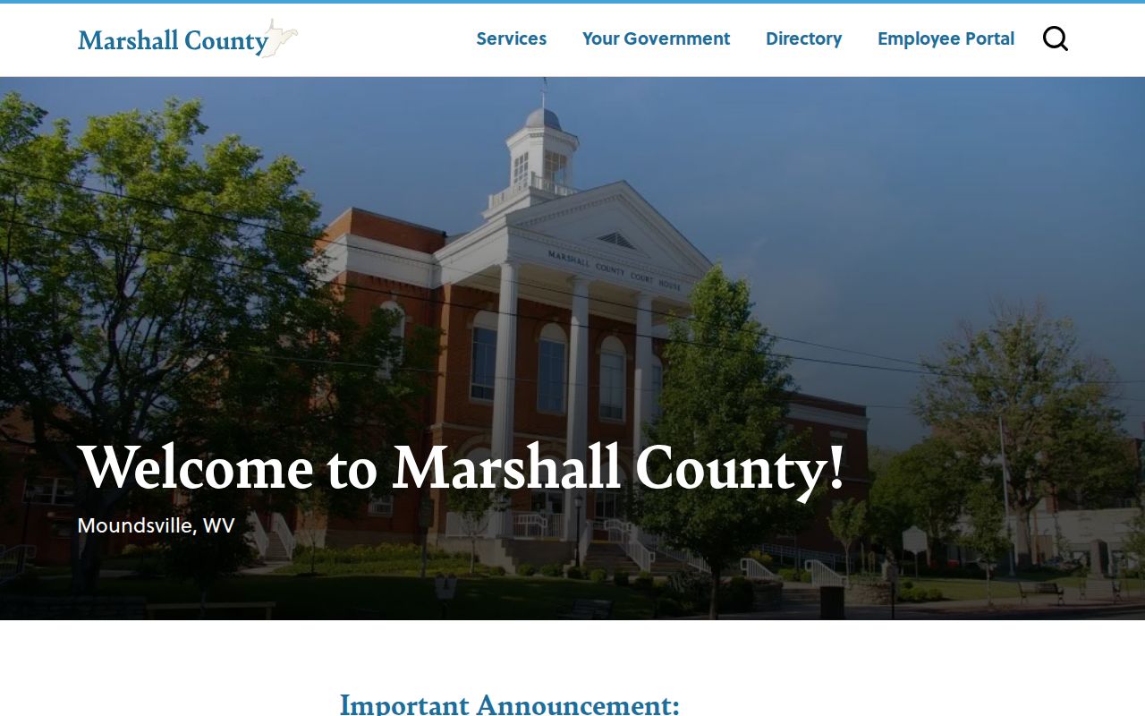 Marshall County criminal record government gateway